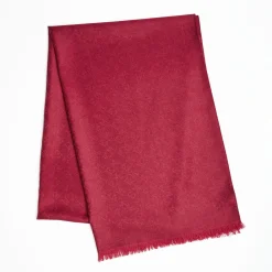 Burgundy Em Logo Scarf Em Logo Scarf In Wool And Cashmere