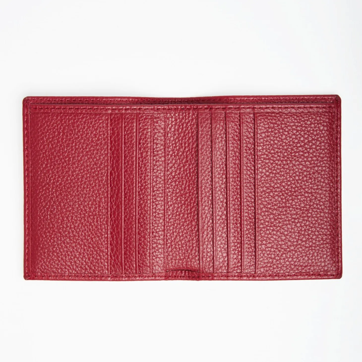 Burgundy Hammered Leather Small Wallet