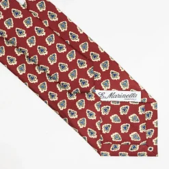 Burgundy Heritage Collection Silk Tie - Large Flower Pattern