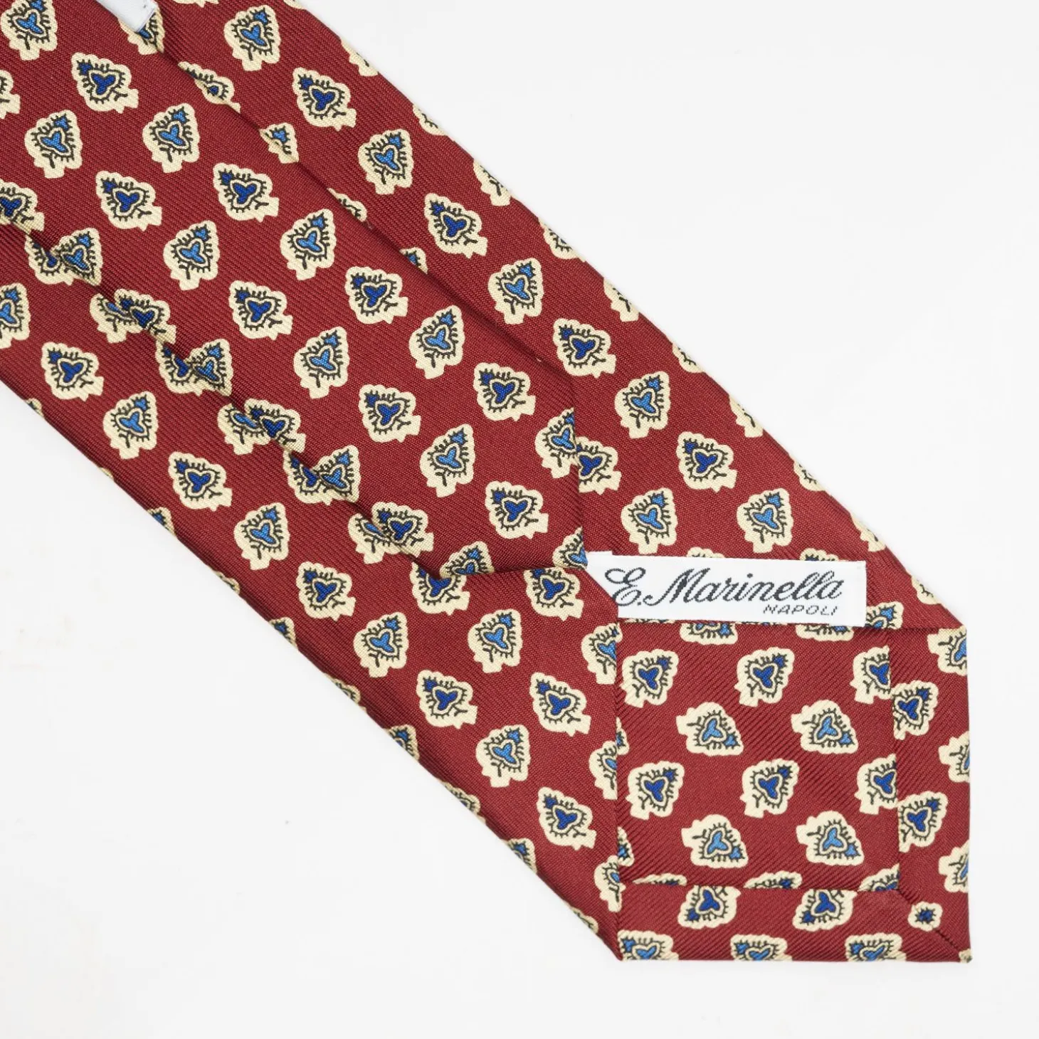 Burgundy Heritage Collection Silk Tie - Large Flower Pattern
