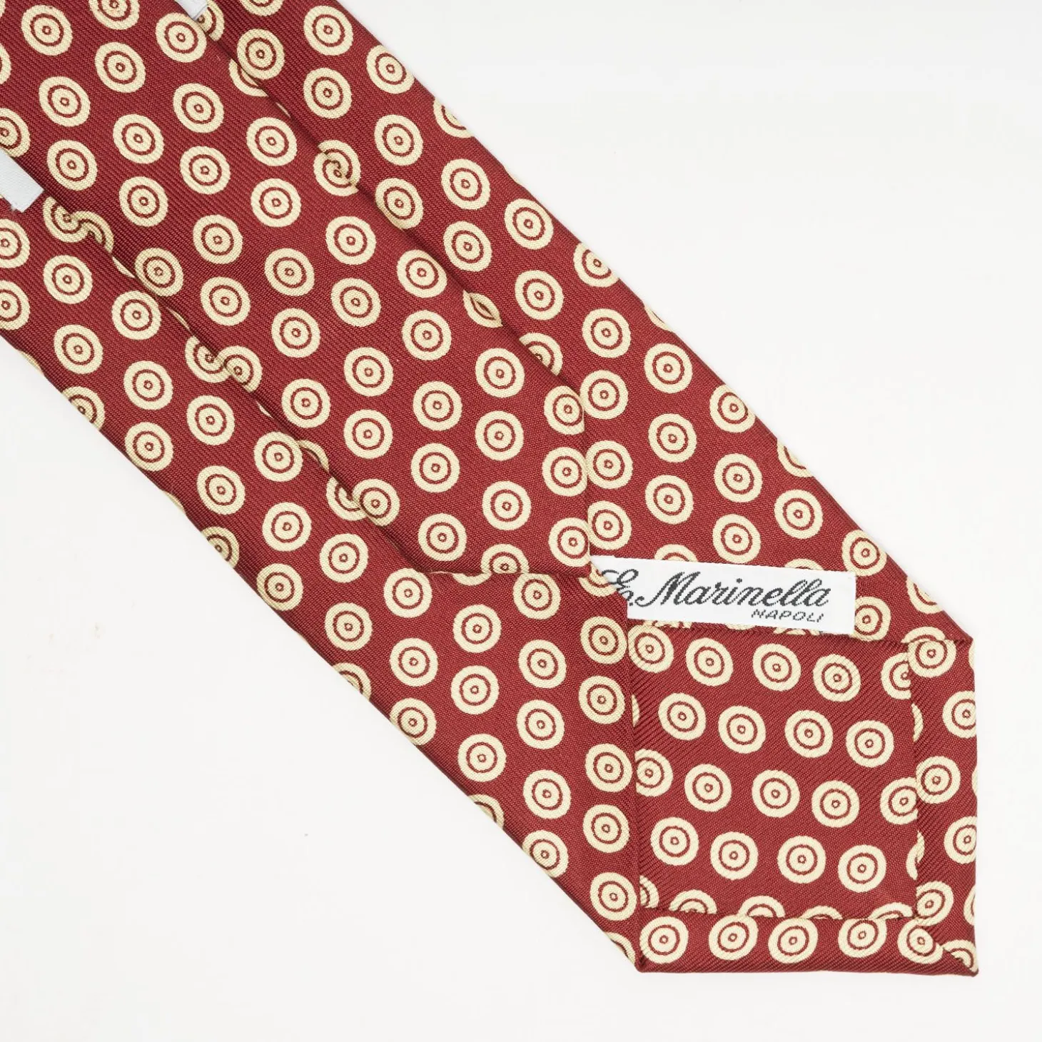 Burgundy Heritage Silk Tie - Large Geometric Pattern