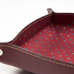 Burgundy Large Leather Vide00A0Poche
