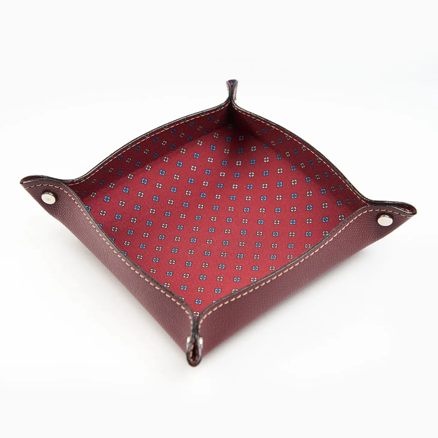 Burgundy Large Leather Vide00A0Poche