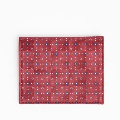 Burgundy Leather Folding Card Holder - 10 Compartments