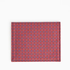 Burgundy Leather Folding Card Holder - 10 Compartments