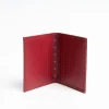 Burgundy Leather Folding Card Holder - 10 Compartments