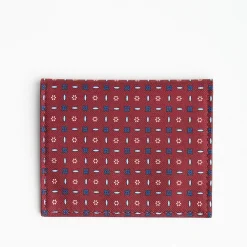 Burgundy Leather Folding Card Holder - 10 Compartments