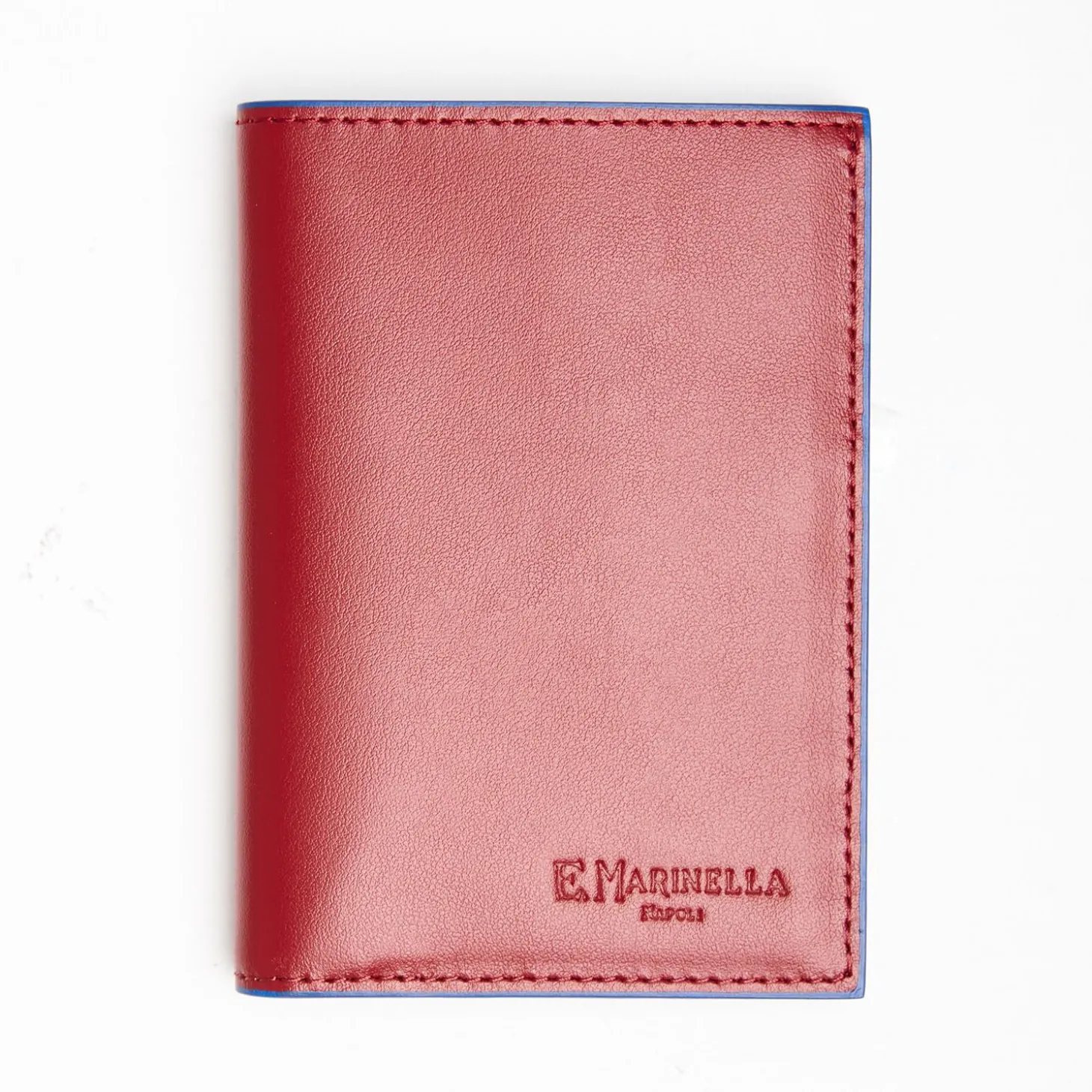 Burgundy Leather Vertical Wallet