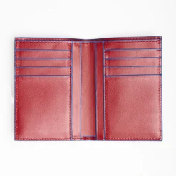 Burgundy Leather Vertical Wallet