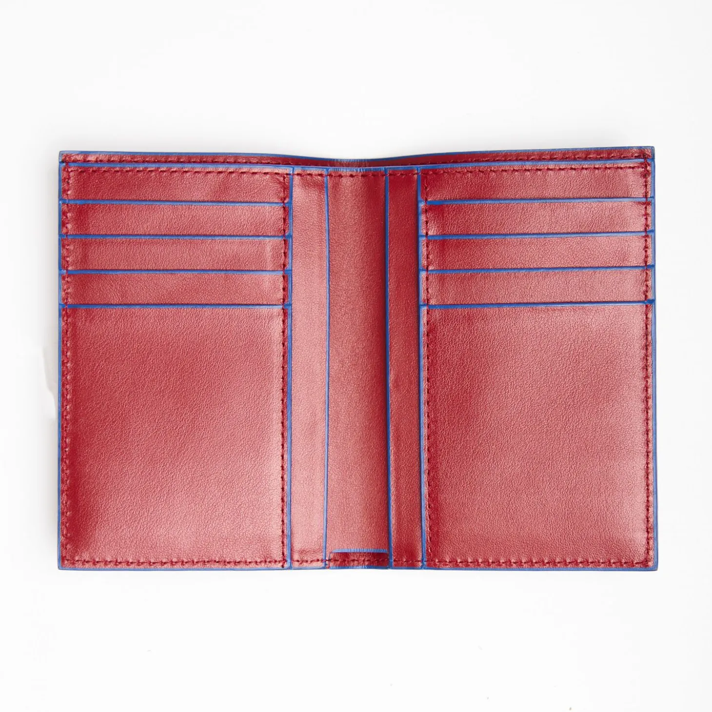 Burgundy Leather Vertical Wallet