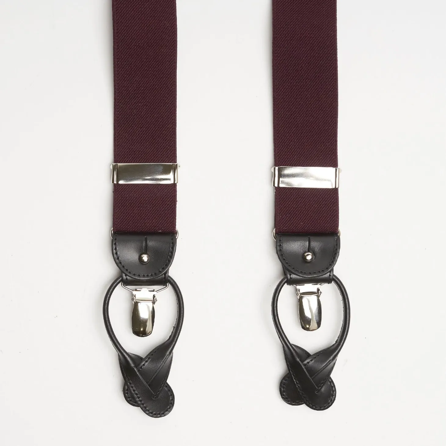 Burgundy Plain Colour Braces