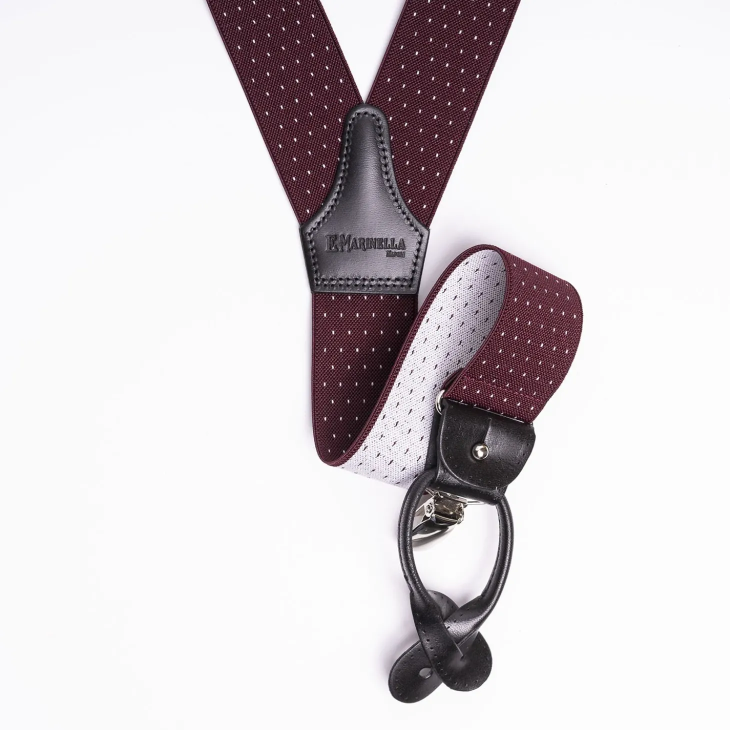 Burgundy Polka Dot Pattern Braces
