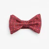 Burgundy Pre-Knotted Bowtie- Small Flower Design