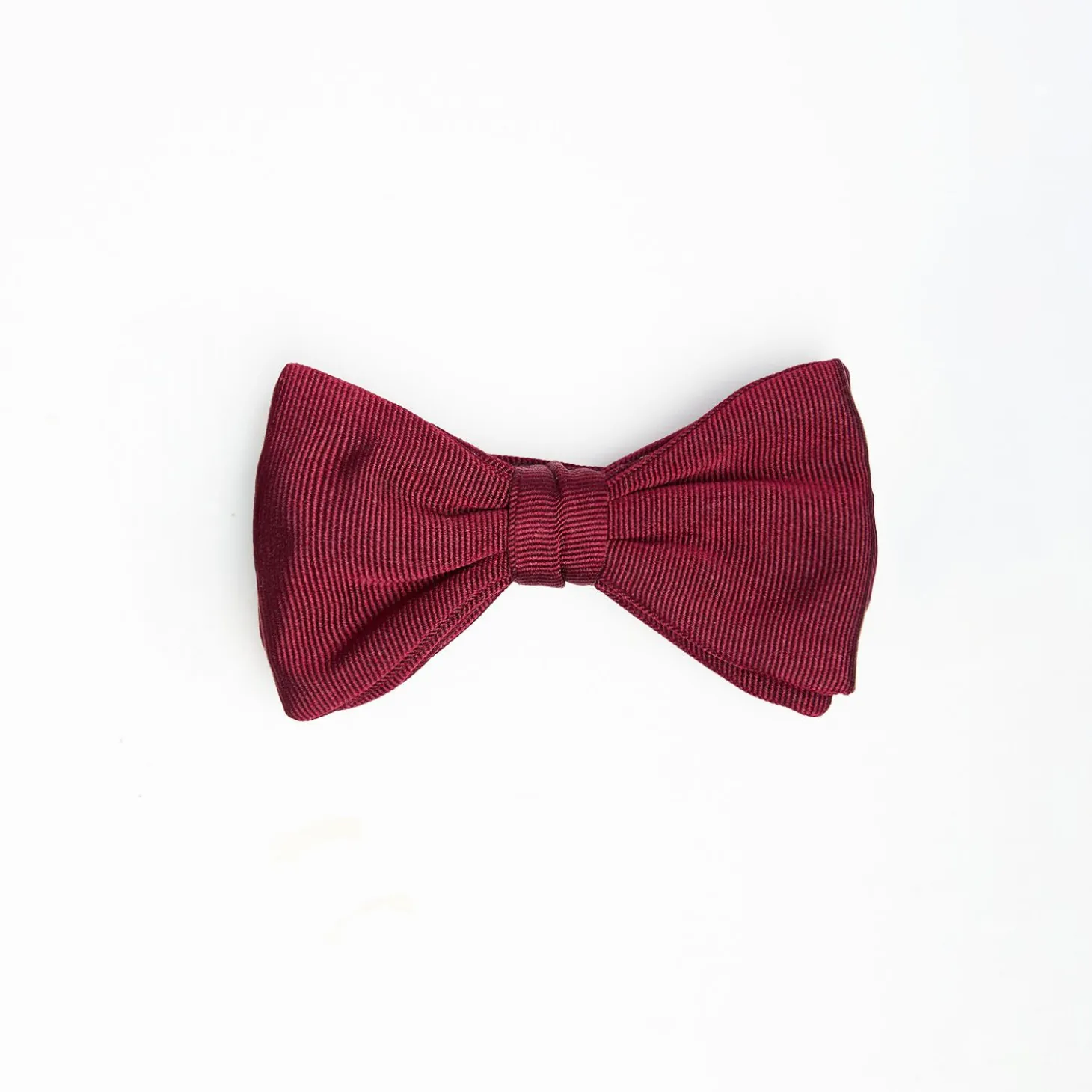 Burgundy Pre-Knotted Silk Bowtie - Solid Color