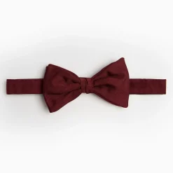 Burgundy Pre-Knotted Silk Bowtie - Solid Color