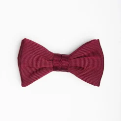 Burgundy Pre-Knotted Silk Bowtie - Solid Color