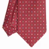 Burgundy Sartorial Classic Silk Tie Small Flower Pattern