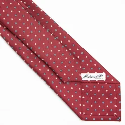 Burgundy Sartorial Classic Silk Tie Small Flower Pattern