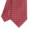 Burgundy Sartorial Classic Silk Tie Small Flower Pattern