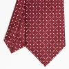 Burgundy Sartorial Classic Silk Tie - Small Flower Pattern