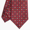 Burgundy Sartorial Classic Silk Tie Large Flower Pattern