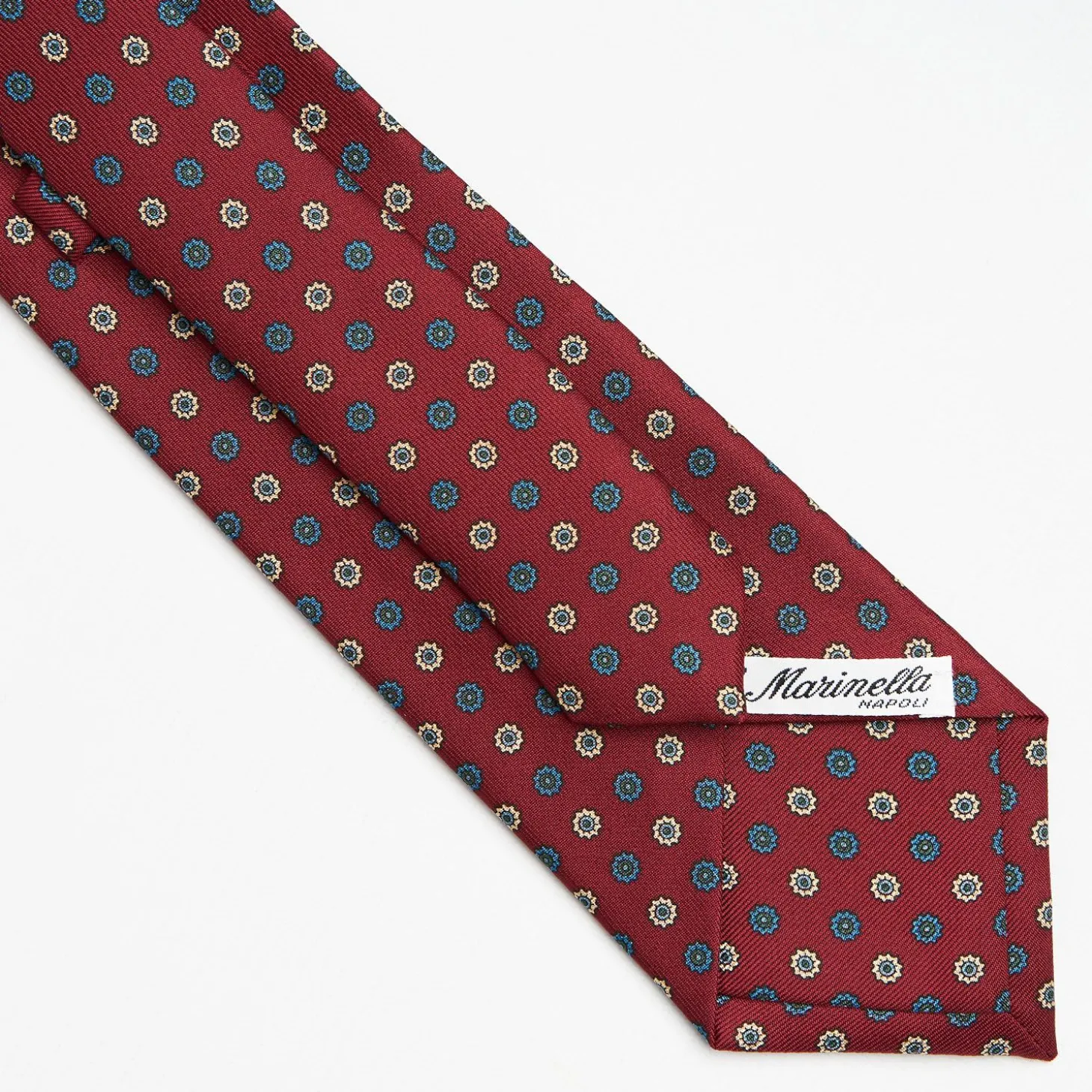 Burgundy Sartorial Classic Silk Tie Large Flower Pattern