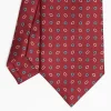 Burgundy Sartorial Classic Silk Tie Small Flower Pattern