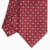 Burgundy Sartorial Classic Silk Tie - Small Flower Pattern