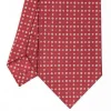 Burgundy Sartorial Classic Silk Tie - Small Flower Designs