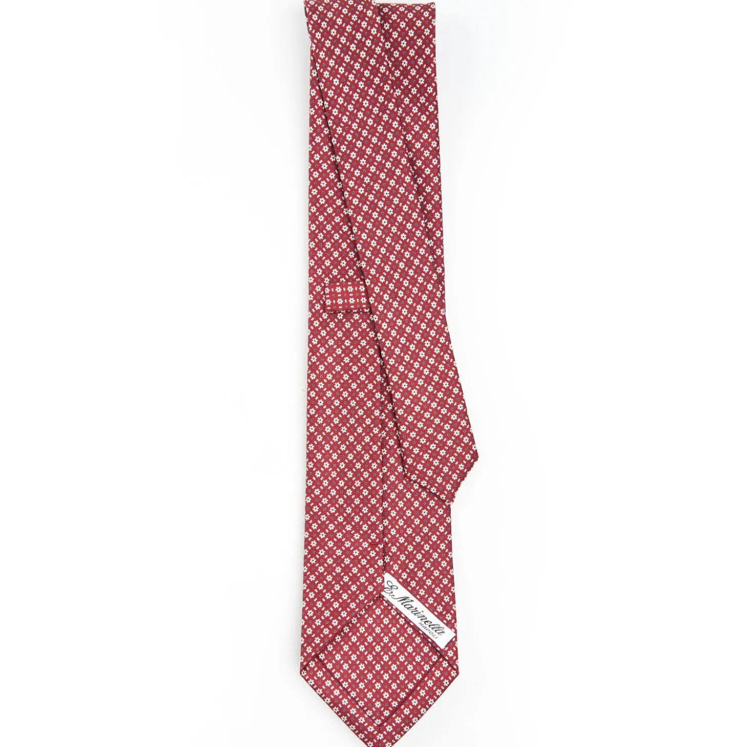 Burgundy Sartorial Classic Silk Tie - Small Flower Designs