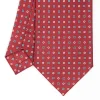 Burgundy Sartorial Classic Silk Tie - Small Flower Designs
