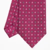 Burgundy Sartorial Classic Silk Tie - Small Flower Pattern