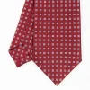 Burgundy Sartorial Classic Tie - Small Flower Pattern