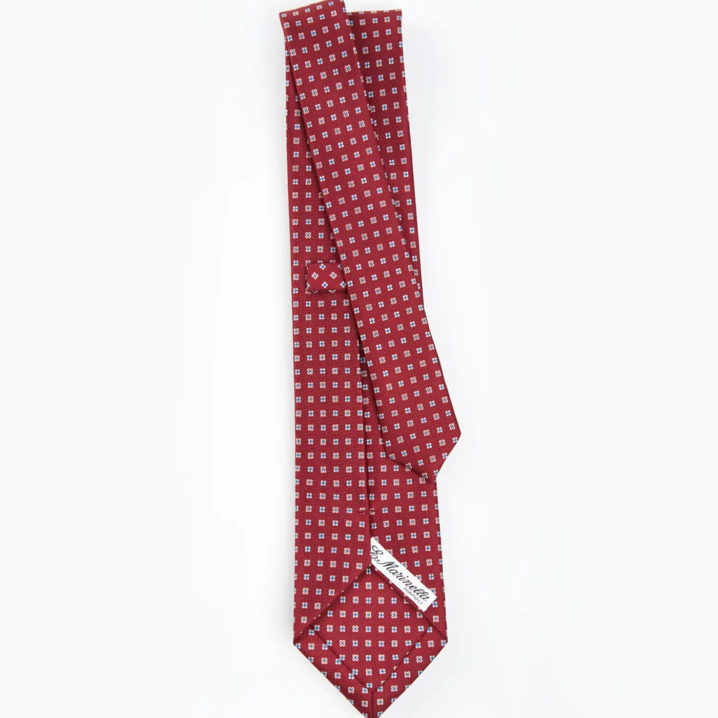 Burgundy Sartorial Classic Tie - Small Flower Pattern