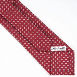 Burgundy Sartorial Classic Tie - Small Flower Pattern