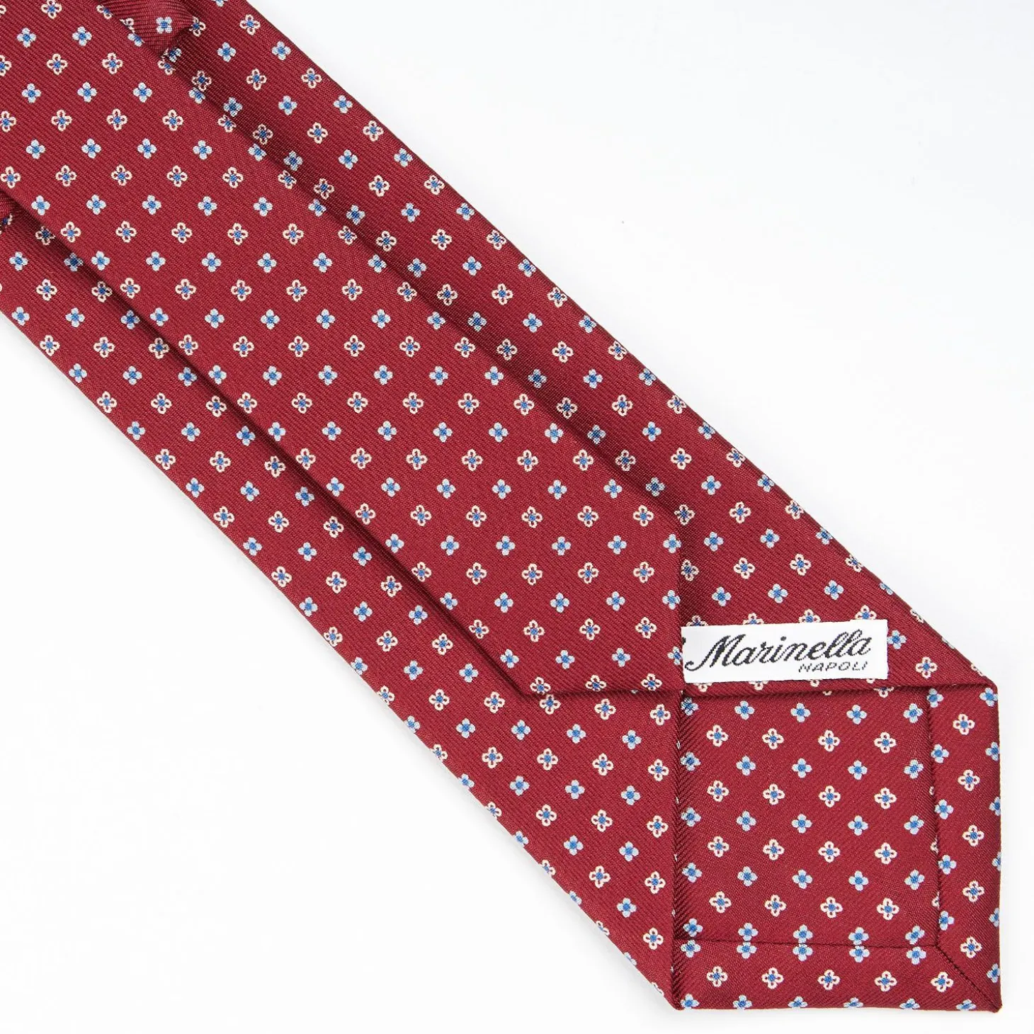 Burgundy Sartorial Classic Tie - Small Flower Pattern