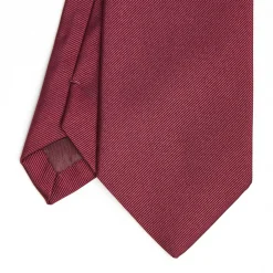 Burgundy Sartorial Jacquard Silk Tie - Solid Colours