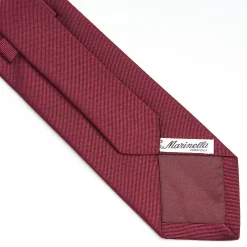 Burgundy Sartorial Jacquard Silk Tie - Solid Colours