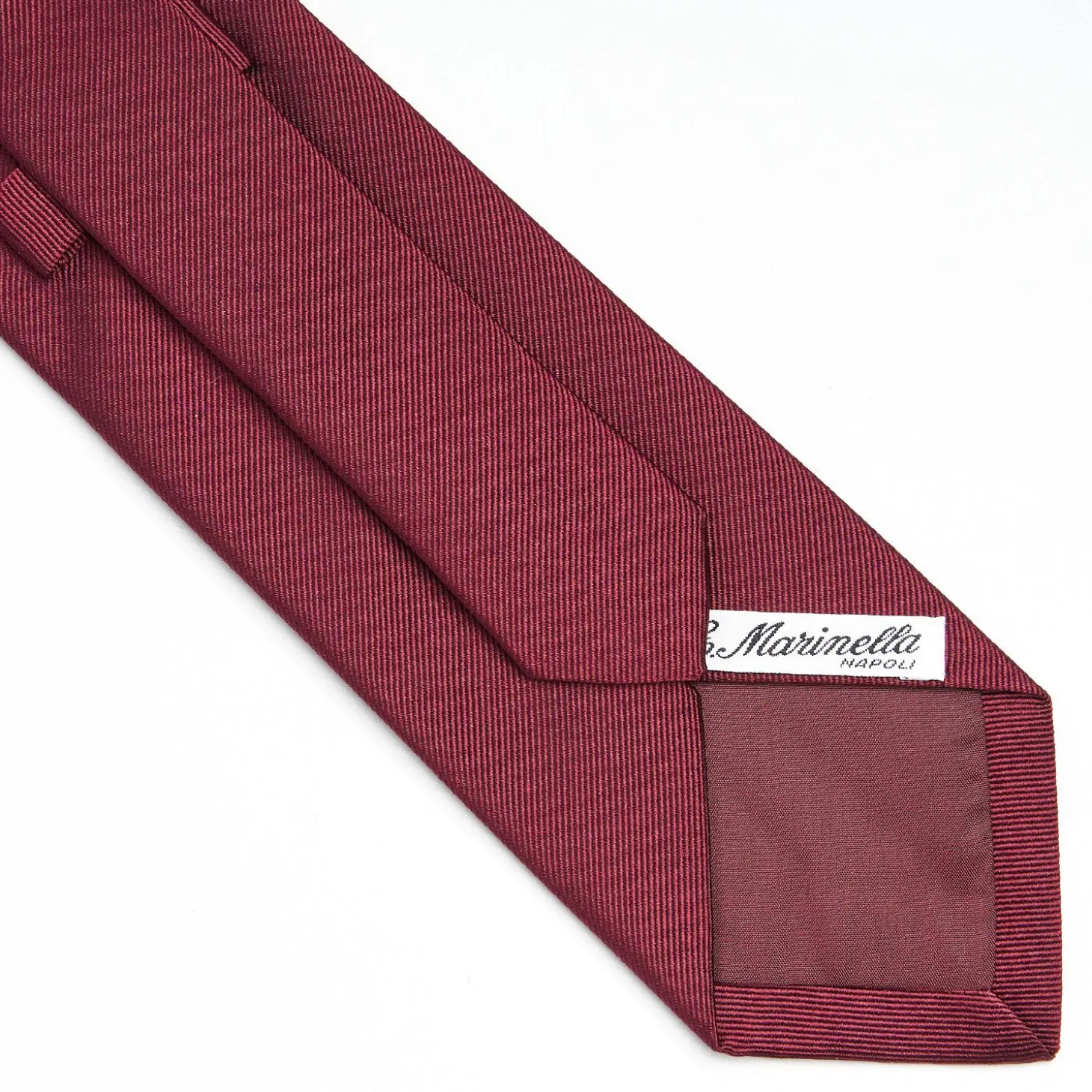 Burgundy Sartorial Jacquard Silk Tie - Solid Colours