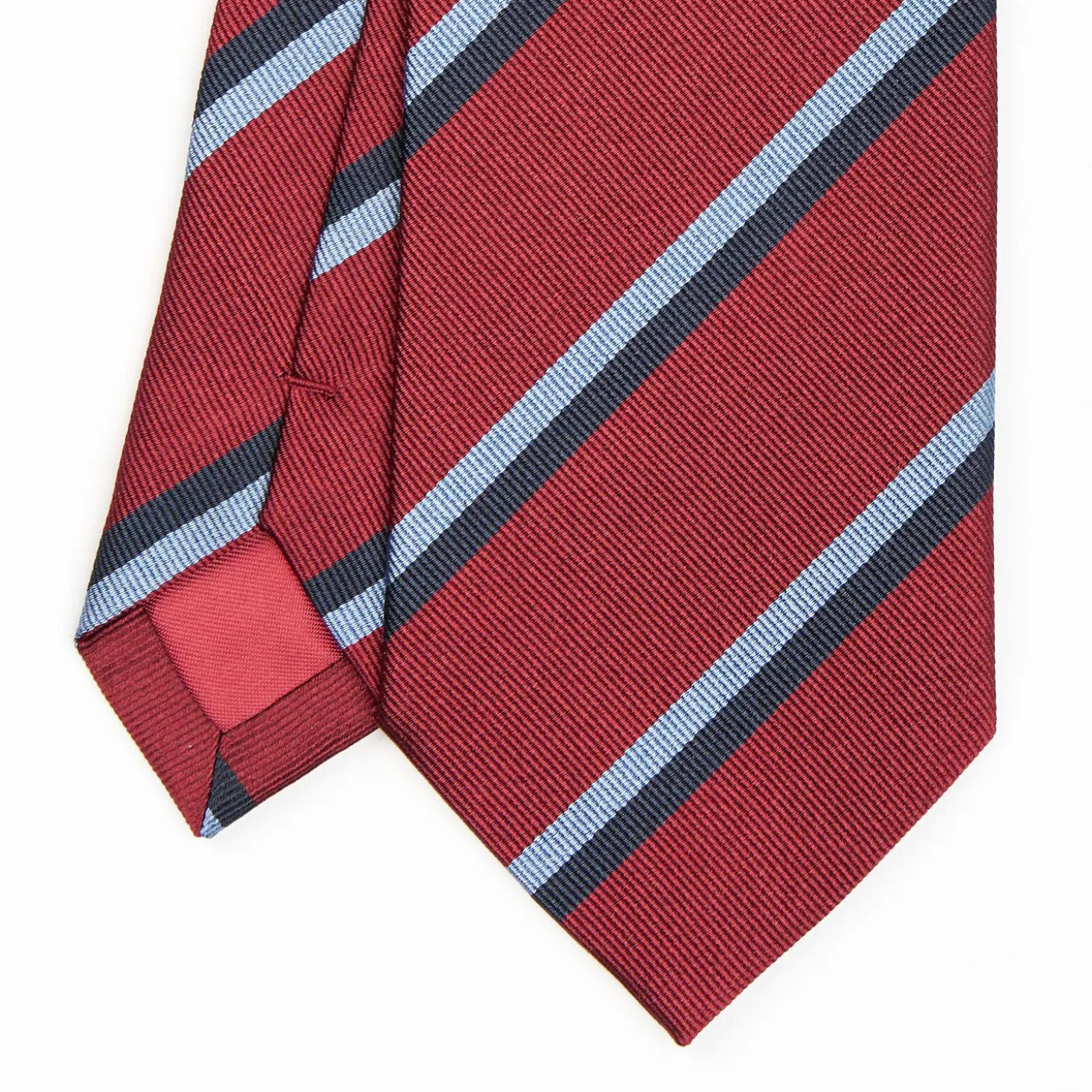 Burgundy Sartorial Striped Silk Tie