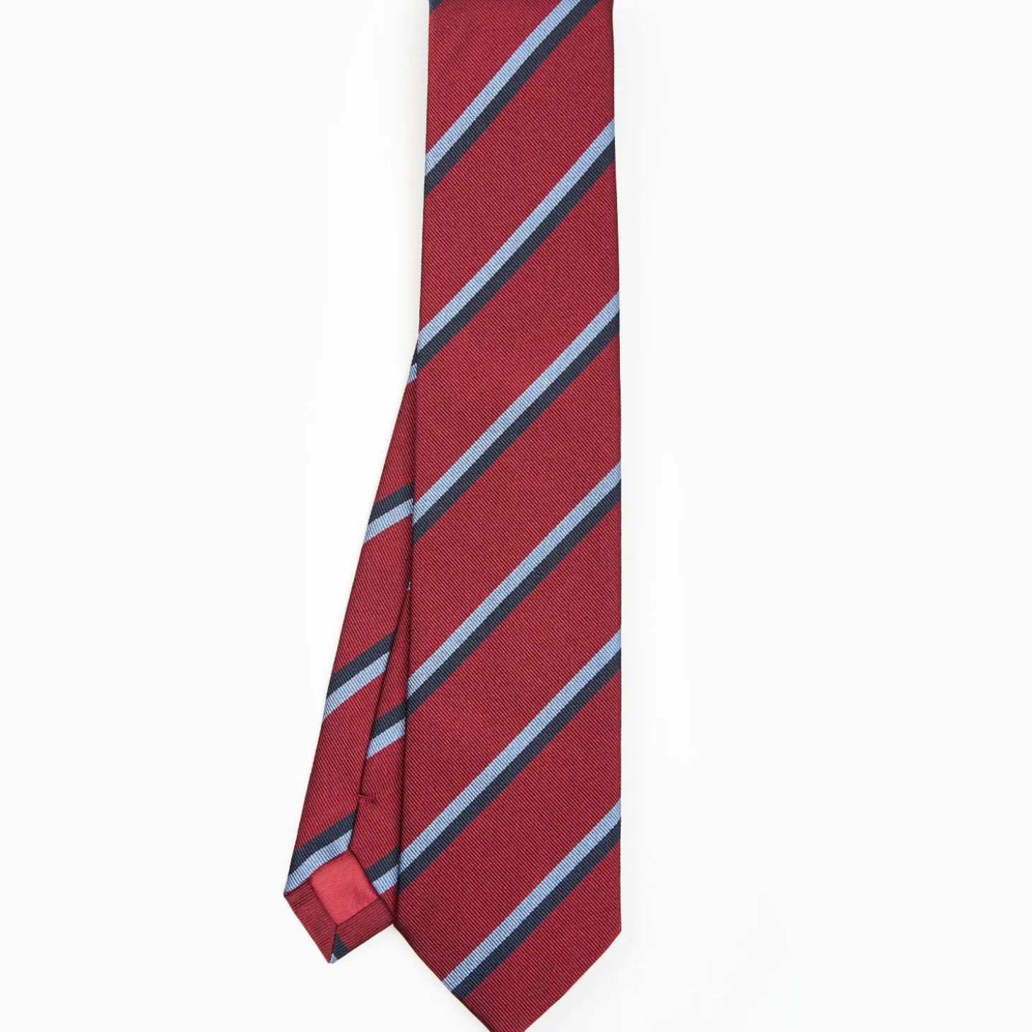 Burgundy Sartorial Striped Silk Tie