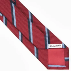 Burgundy Sartorial Striped Silk Tie
