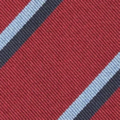 Burgundy Sartorial Striped Silk Tie