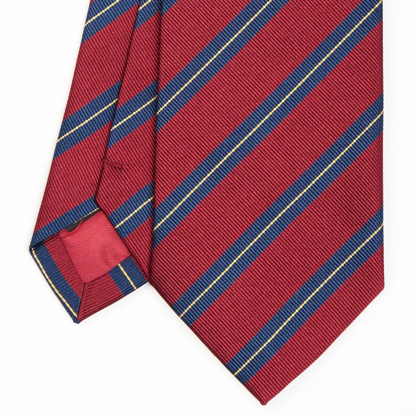 Burgundy Sartorial Striped Silk Tie