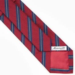 Burgundy Sartorial Striped Silk Tie