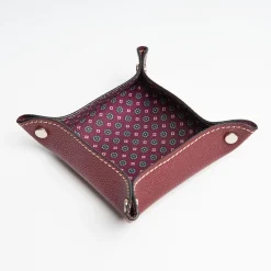 Burgundy Small Leather Vide00A0Poche