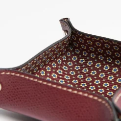 Burgundy Small Leather Vide00A0Poche