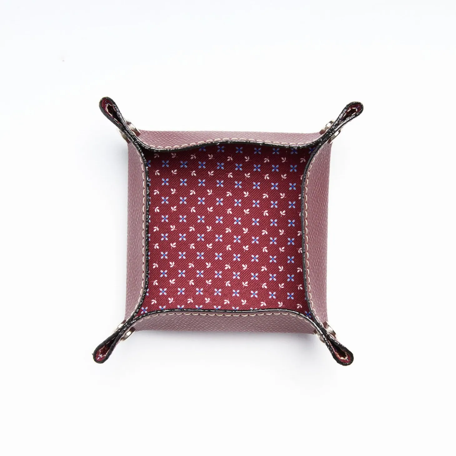 Burgundy Small Leather Vide00A0Poche