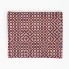 Burgundy Small Wallet In Silk And Leather