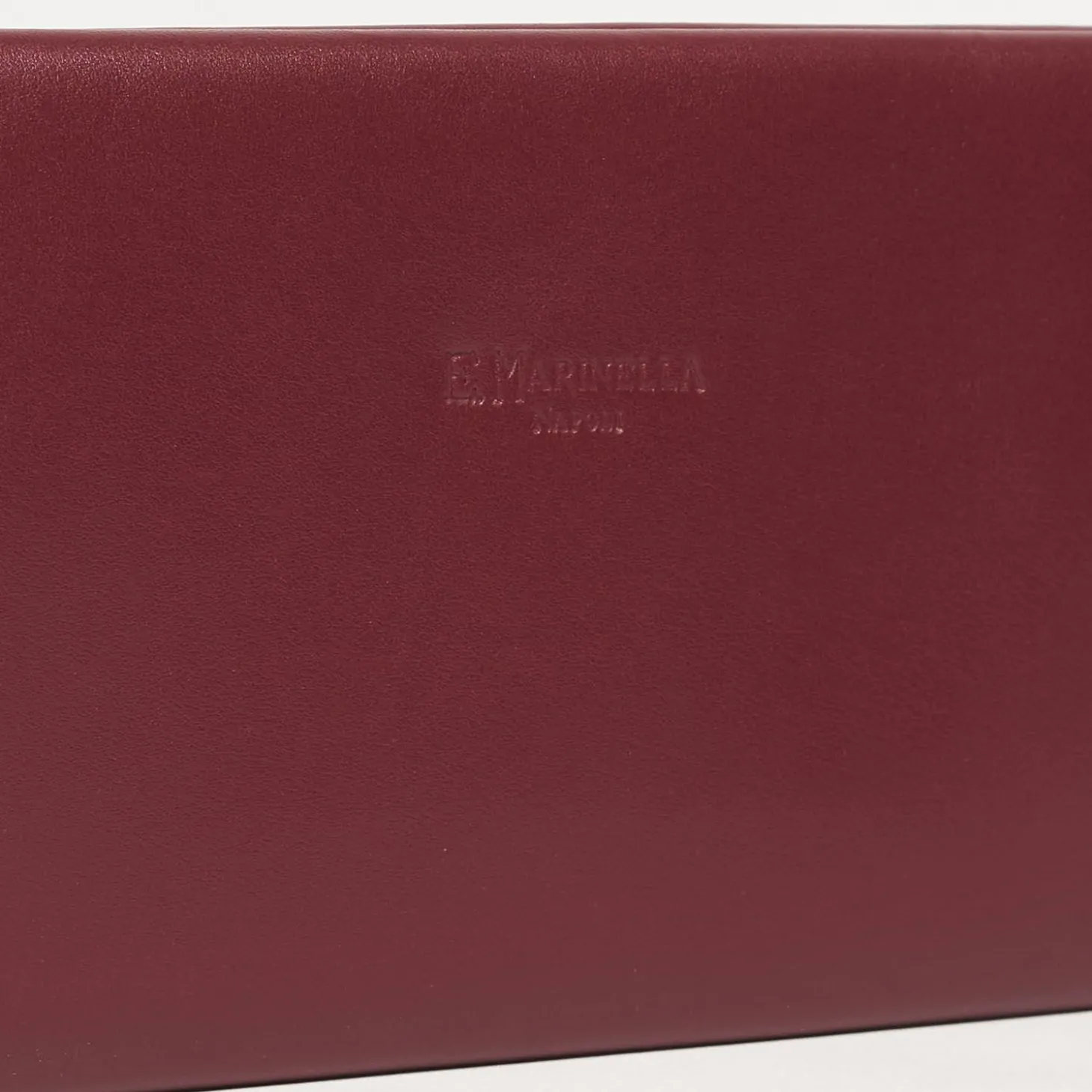 Burgundy Travel Tie Holder In Leather